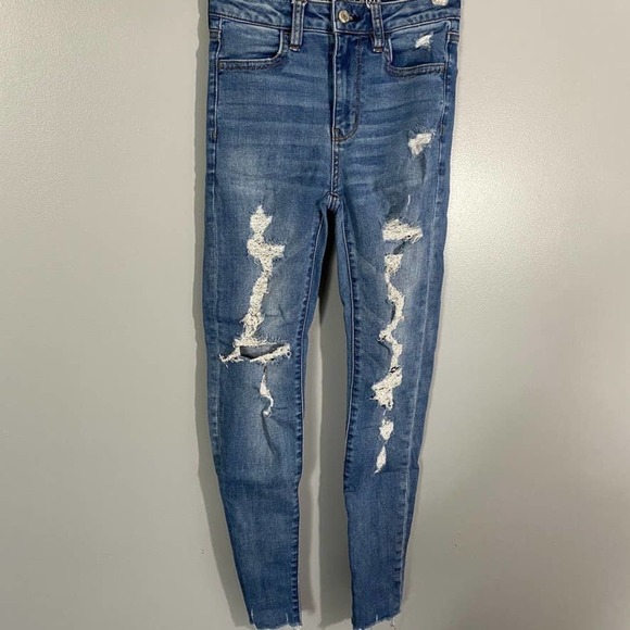 american Eagle Nexxt Level Stretch Skinny Jeans Size 00 - Picture 1 of 5